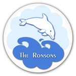 Name Doodles - Personalized Melamine Plates (Splashy Dolphin) (OTSI-P5)